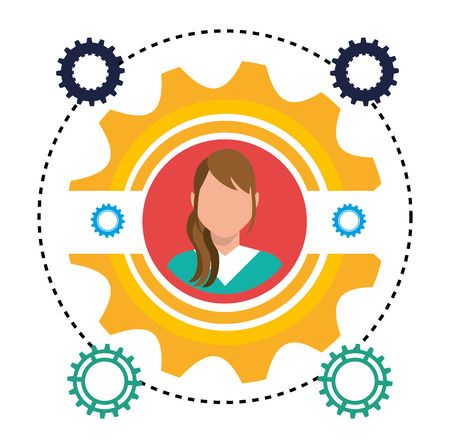 Business people work graphic design, vector illustration  のイラスト素材
