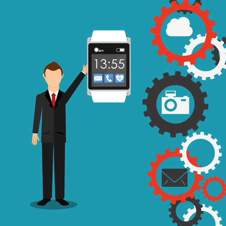 wearable technology design, vector illustration  のイラスト素材