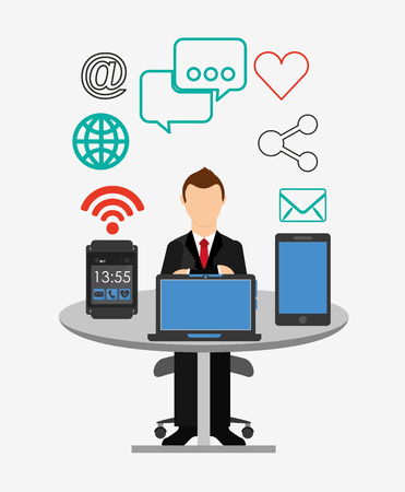 wearable technology design, vector illustration  のイラスト素材