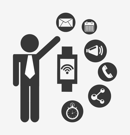 wearable technology design, vector illustration  のイラスト素材