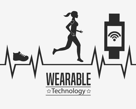 wearable technology design, vector illustration  のイラスト素材