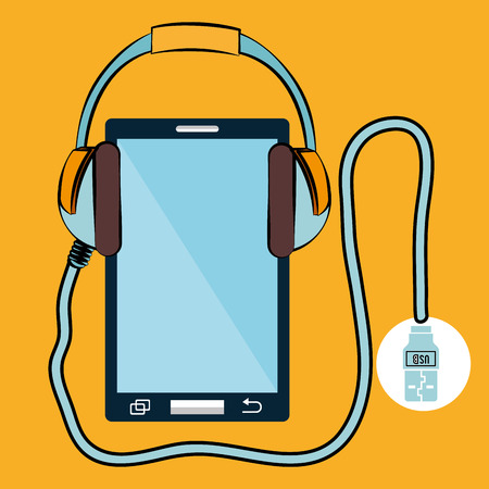 USB portable memory or cable graphic design, vector illustrationのイラスト素材