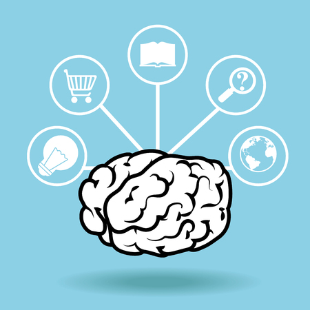 Creative and intelligent mind graphic design, vector illustrationのイラスト素材