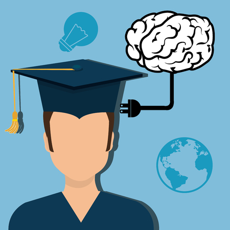 Creative and intelligent mind graphic design, vector illustrationのイラスト素材