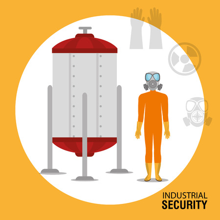 Industrial security equipment graphic design, vector illustrationのイラスト素材