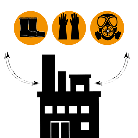 Industrial security equipment graphic design, vector illustrationのイラスト素材