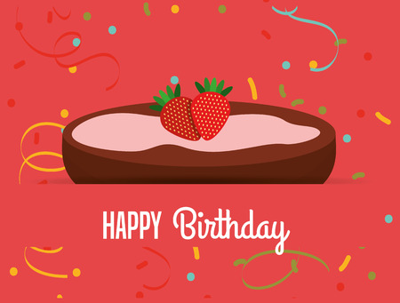 happy birthday card design, vector illustration のイラスト素材