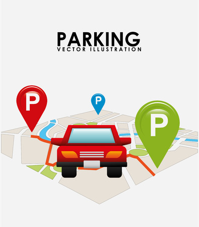 parking service design, vector illustration のイラスト素材