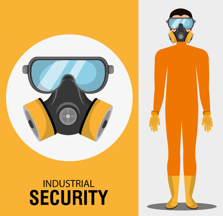 Industrial security equipment graphic design, vector illustrationのイラスト素材