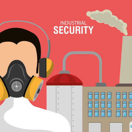 Industrial security equipment graphic design, vector illustrationのイラスト素材