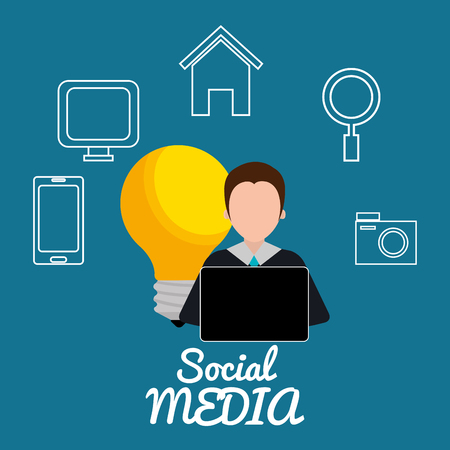 Social media and digital marketing graphic design, vector illustration eps10のイラスト素材