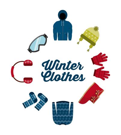 winter clothes design, vector illustration eps10 graphicのイラスト素材