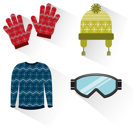 winter clothes design, vector illustration eps10 graphicのイラスト素材