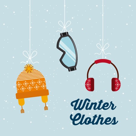 winter clothes design, vector illustration eps10 graphicのイラスト素材