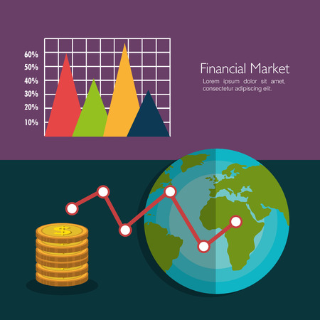 Financial market graphic design, vector illustration eps10のイラスト素材