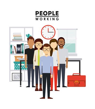 people working design, vector illustration eps10 graphicのイラスト素材