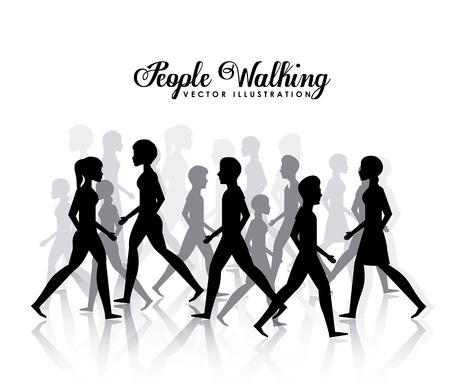 people walking design, vector illustration eps10 graphicのイラスト素材