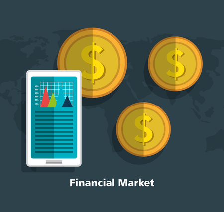 Financial market graphic design, vector illustration eps10のイラスト素材