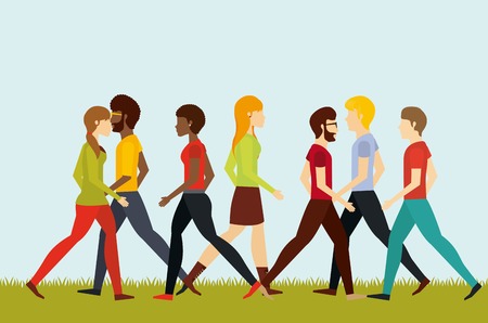 people walking design, vector illustration eps10 graphicのイラスト素材