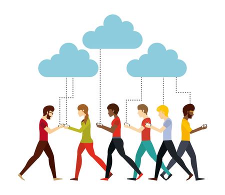 people walking design, vector illustration eps10 graphicのイラスト素材
