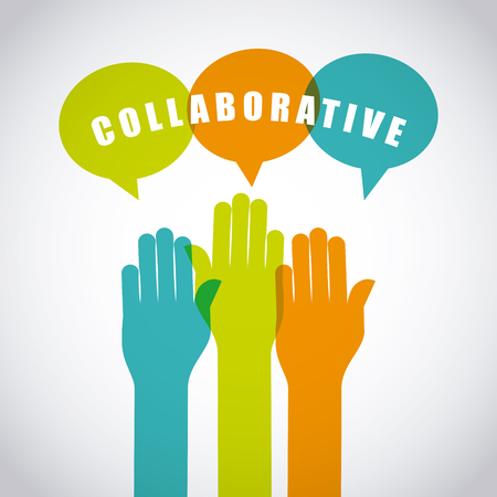 collaborative teamwork design, vector illustration eps10 graphicのイラスト素材