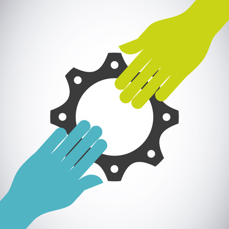 collaborative teamwork design, vector illustration eps10 graphicのイラスト素材