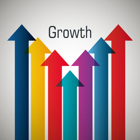 Business profits growth graphic design, vector illustration eps10のイラスト素材