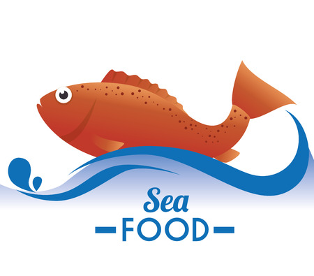 Sea food gastronomy graphic design, vector illustration eps10のイラスト素材