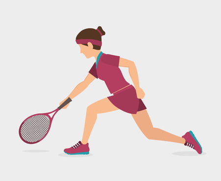 Tennis sport game graphic design, vector illustrationのイラスト素材