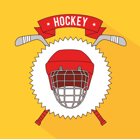 Hockey  sport game graphic design, vector illustrationのイラスト素材