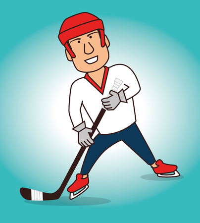 Hockey  sport game graphic design, vector illustrationのイラスト素材
