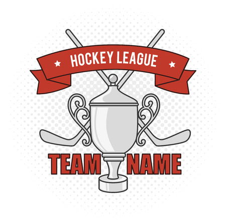 Hockey  sport game graphic design, vector illustrationのイラスト素材