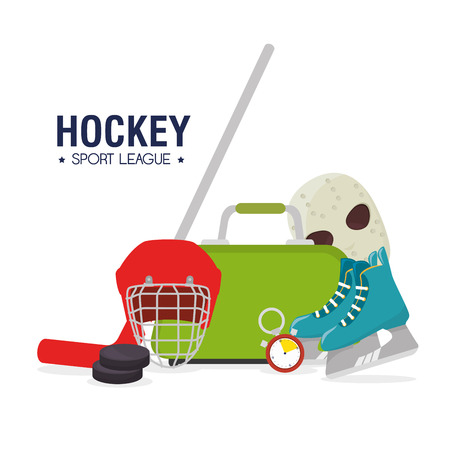 Hockey  sport game graphic design, vector illustrationのイラスト素材