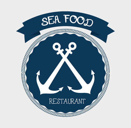 Sea food gastronomy graphic design, vector illustration eps10のイラスト素材