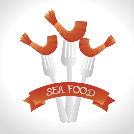 Sea food gastronomy graphic design, vector illustration eps10のイラスト素材