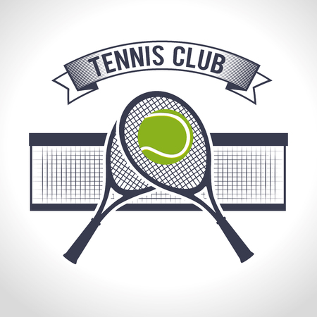 Tennis sport game graphic design, vector illustrationのイラスト素材