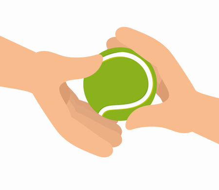 Tennis sport game graphic design, vector illustrationのイラスト素材