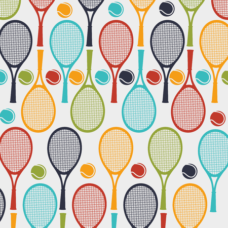 Tennis sport game graphic design, vector illustrationのイラスト素材
