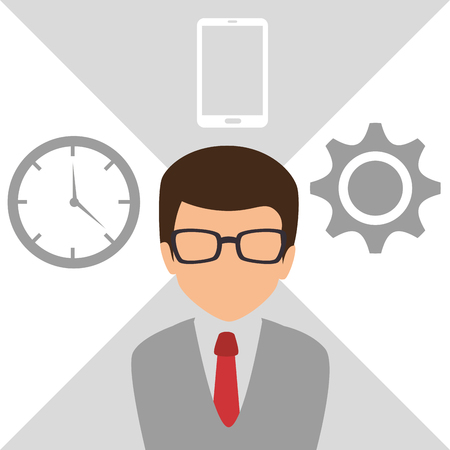 Find a person to get a job graphic design, vector illustration eps10のイラスト素材