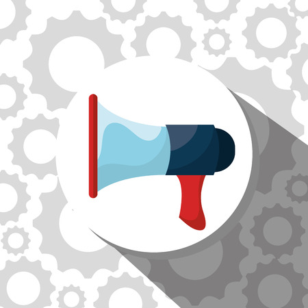 bullhorn megaphone graphic design, vector illustration eps10のイラスト素材