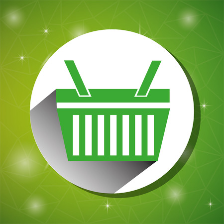 Shopping basket Line icon design, vector illustration eps10のイラスト素材