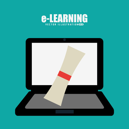 e-learning  concept design, vector illustration eps10 graphicのイラスト素材