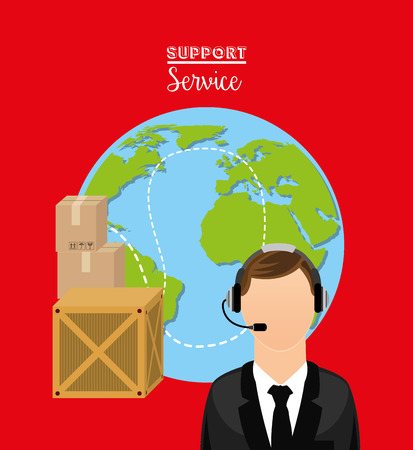 support service design, vector illustration eps10 graphicのイラスト素材