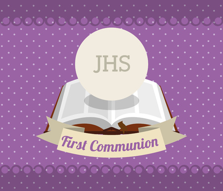 first communion card design, vector illustration eps10 graphicのイラスト素材