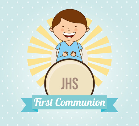 first communion card design, vector illustration eps10 graphicのイラスト素材