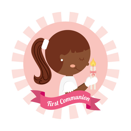first communion card design, vector illustration eps10 graphicのイラスト素材