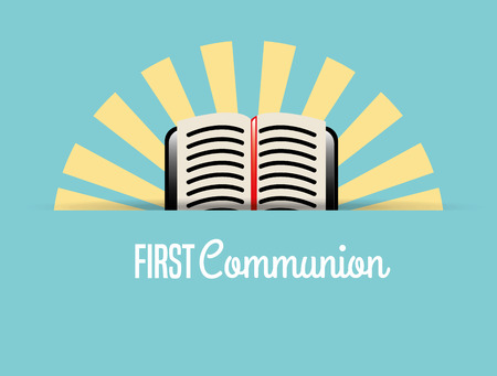 first communion card design, vector illustration eps10 graphicのイラスト素材
