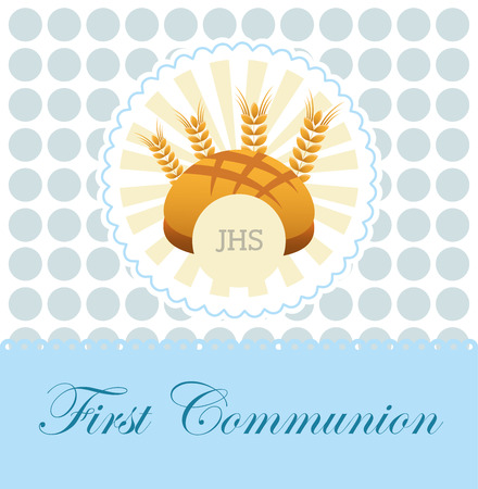 first communion card design, vector illustration eps10 graphicのイラスト素材