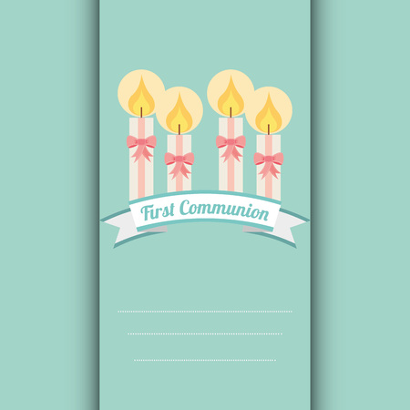 first communion card design, vector illustration eps10 graphicのイラスト素材