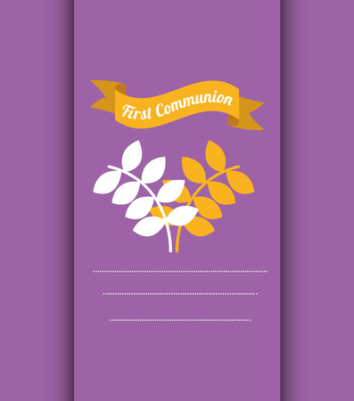 first communion card design, vector illustration eps10 graphicのイラスト素材